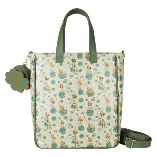 Peter Pan Tinker Bell Clover All-Over Print Tote Crossbody Bag With Coin Bag