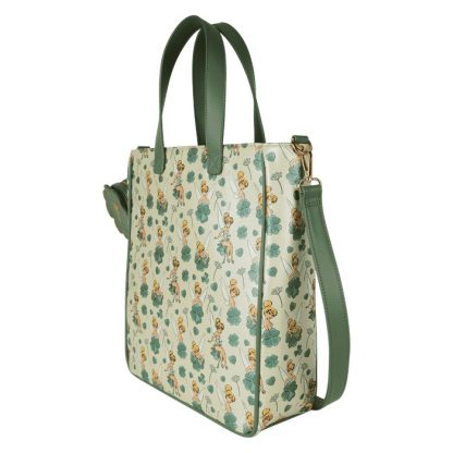 Peter Pan Tinker Bell Clover All-Over Print Tote Crossbody Bag With Coin Bag - Image 4