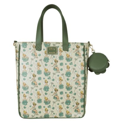 Peter Pan Tinker Bell Clover All-Over Print Tote Crossbody Bag With Coin Bag - Image 5