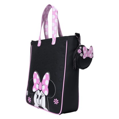 Minnie Mouse Floral Rock The Dots Tote Crossbody Bag With Coin Bag - Image 3