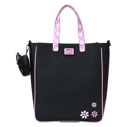 Minnie Mouse Floral Rock The Dots Tote Crossbody Bag With Coin Bag - Image 5
