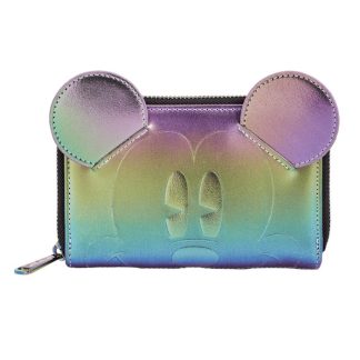 Mickey Mouse Exclusive Oil Slick Iridescent Cosplay Zip Around Wallet