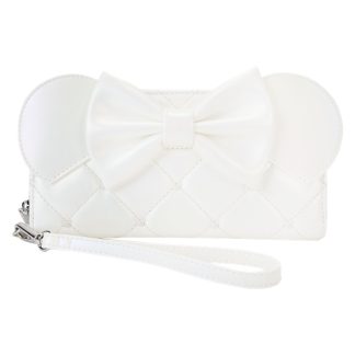 Minnie Mouse Iridescent Wedding Zip Around Wristlet Wallet
