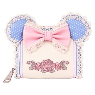 Minnie Mouse Floral and Lace Zip Around Wallet