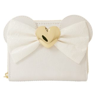 Minnie Mouse Iridescent Lace Wedding Zip Around Wallet