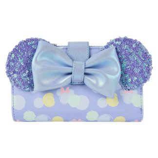 Minnie Mouse Exclusive Iridescent All-Over Print Sequin Ear Flap Wallet