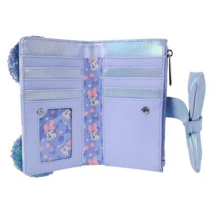Minnie Mouse Exclusive Iridescent All-Over Print Sequin Ear Flap Wallet - Image 6