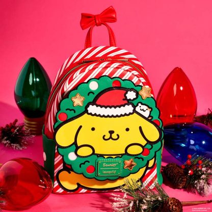 Sanrio Exclusive Pompompurin Santa Hat Light Up Mini Backpack - Image 2